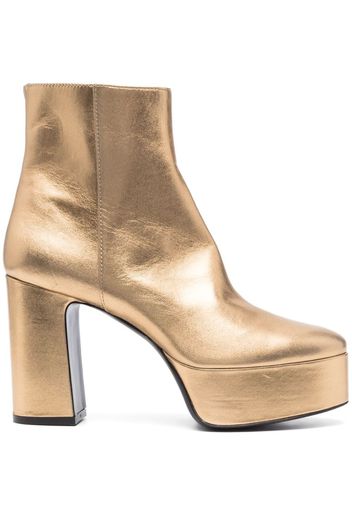 Roberto Festa platform 100mm leather ankle boots - Gold