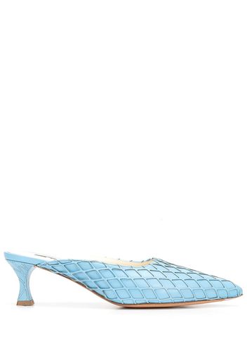 Rochas Mules mit Laser-Cuts - Blau