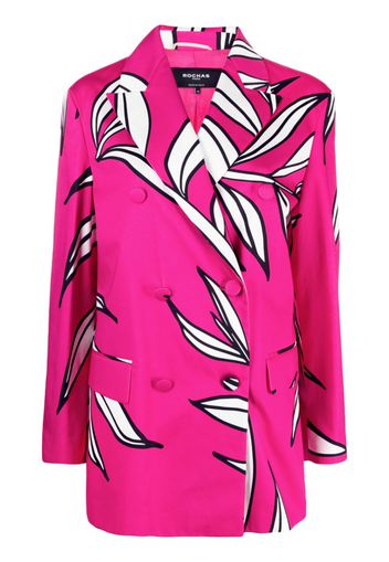 Rochas floral-print double-breasted blazer - Rosa