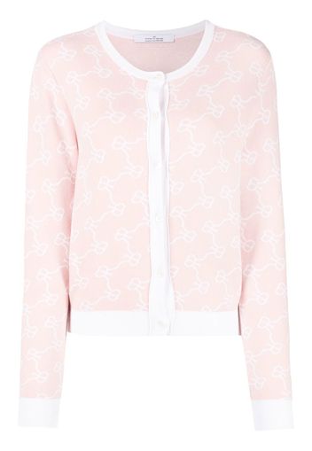 Rokh monogram-print button-up cardigan - Rosa