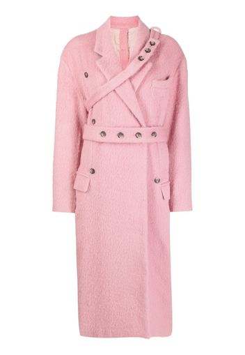 Rokh double-breasted trench coat - Rosa