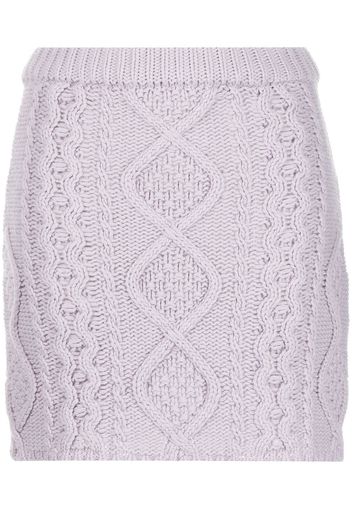 Rokh cable-knit mid-ride skirt - Violett