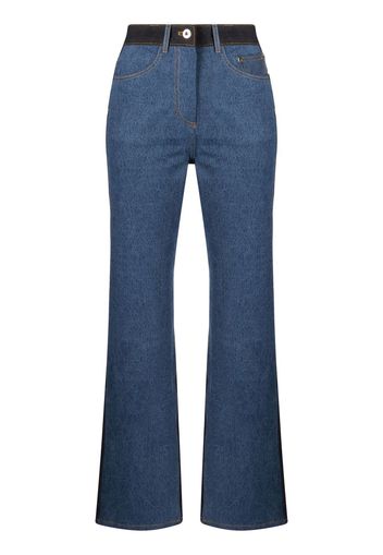 Rokh two-tone straight leg jeans - Blau