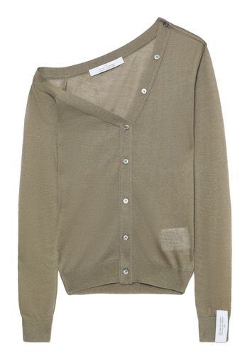 Rokh asymmetric button-down cardigan - Braun