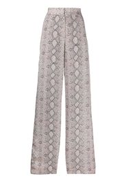 Rokh Hose mit Schlangenleder-Print - Nude