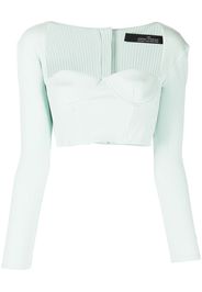 Rokh Geripptes Oberteil mit Herzausschnitt - Grün