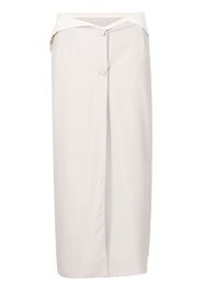Rokh mid-length side slit skirt - Grau