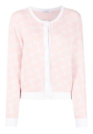 Rokh monogram-print button-up cardigan - Rosa