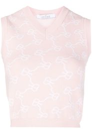 Rokh Cropped-Top mit Monogrammmuster - Rosa