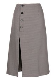 Rokh button-front midi skirt - Braun