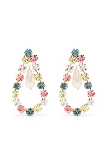 Rosantica Pastello crystal-embellished teardrop earrings - Gold