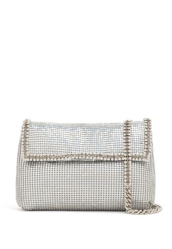 Rosantica crystal-embellished mesh bag - Silber