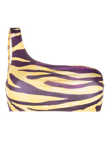 Roseanna one-shoulder zebra-print bikini top - Gelb