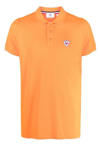 Rossignol logo-patch cotton polo-shirt - Orange