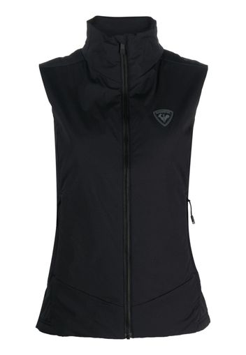 Rossignol logo-patch stand-up collar gilet - Schwarz