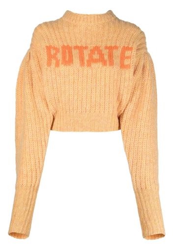 ROTATE logo-print chunky-knit jumper - Orange