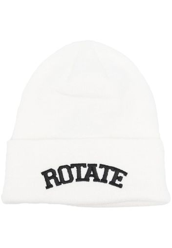 ROTATE embroidered-logo beanie - Weiß