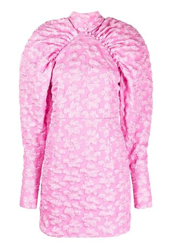 ROTATE floral-print puff-sleeve minidress - Rosa