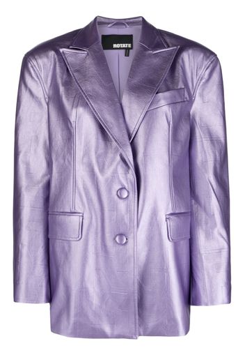 ROTATE logo-embossed metallic-effect blazer - Violett