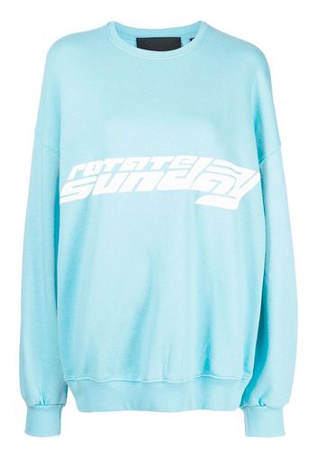 ROTATE logo-print relaxed fit sweatshirt - Blau