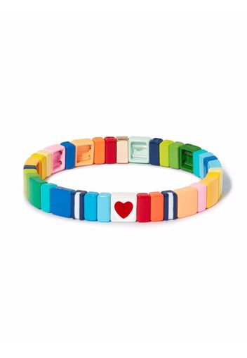 Roxanne Assoulin Mini Me Regenbogenarmband mit Herz - Mehrfarbig