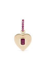 Roxanne First 14kt Heart Gelbgoldohrring mit Rubin