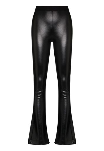 RtA Lais Coated flared leggings - Schwarz