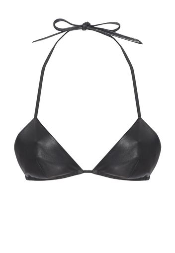 RTA triangle-cup leather bralette - Schwarz