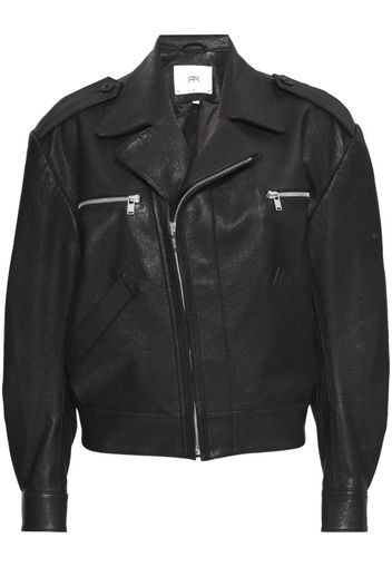 RTA notched-lapels leather jacket - Schwarz