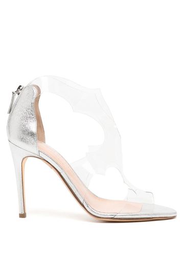 Rupert Sanderson 100mm cut-out open-toe pumps - Silber