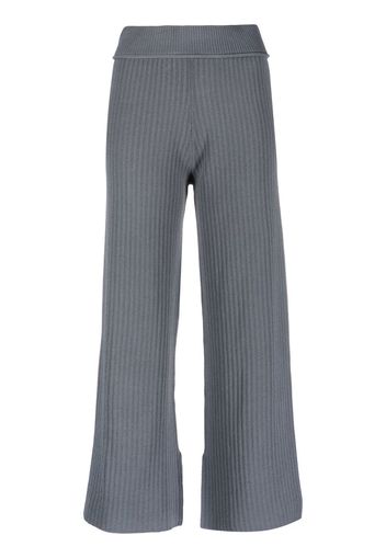 Rus cropped rib-knit trousers - Grau