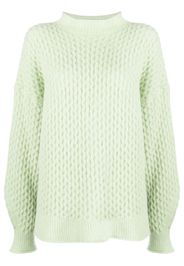 Rus textured-knit mock neck jumper - Grün