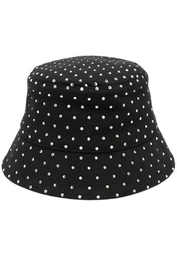 Ruslan Baginskiy crystal-embellished bucket hat - Schwarz