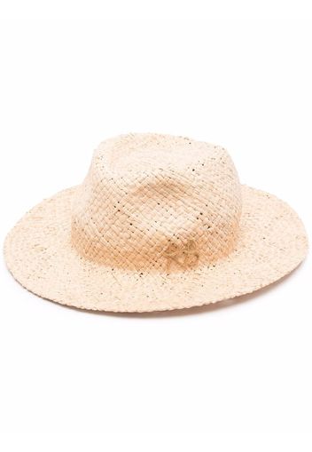 Ruslan Baginskiy woven straw fedora hat - Nude