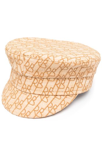 Ruslan Baginskiy monogram-print beret - Nude