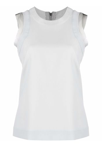 sacai contrasting-trim tank top - Grau