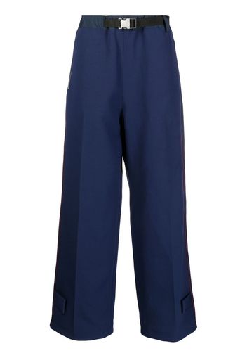 sacai Weite Hose mit Gürtel - Blau