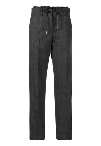 sacai drawstring-fastening straight-leg trousers - Grau