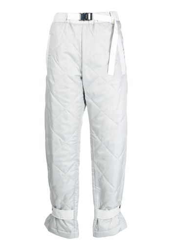 sacai quilted straight-leg trousers - Grau