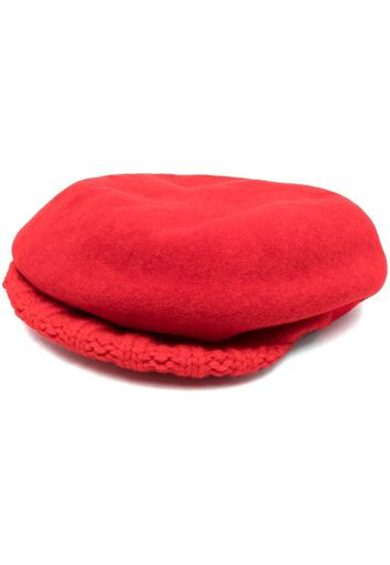 sacai slip-on beret hat - Rot
