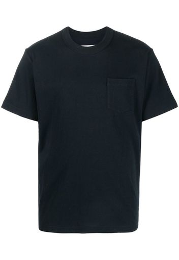 sacai patch-pocket cotton T-shirt - Blau