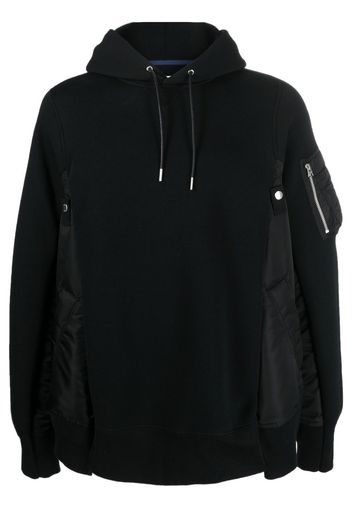 sacai Hoodie mit Kontrasteinsätzen - Schwarz