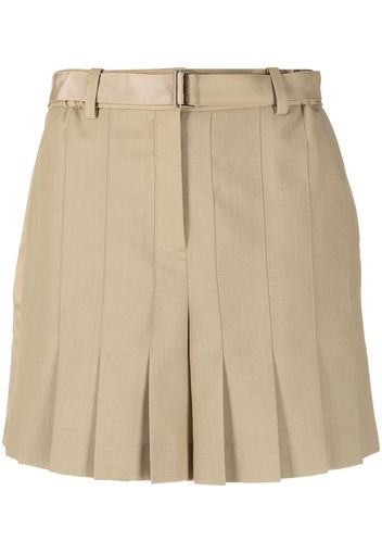 sacai belted wide-leg shorts - Nude