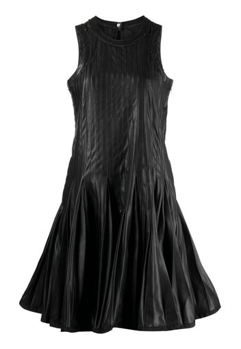 sacai sleeveless flared dress - Schwarz