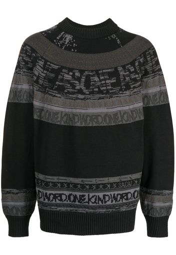 sacai Pullover mit Stickerei - Schwarz