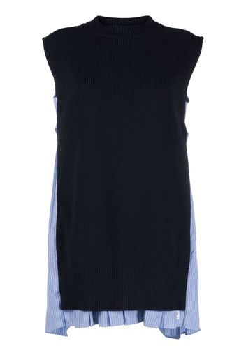 sacai colour-block panelled minidress - Blau