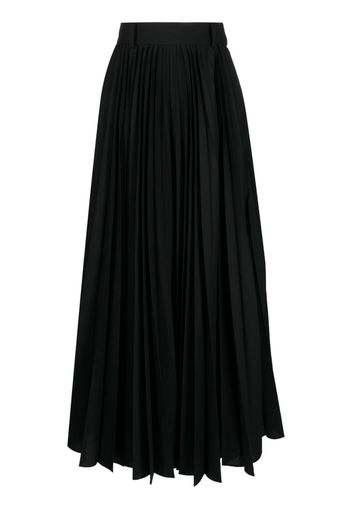 sacai pleated A-line maxi skirt - Schwarz