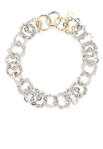 sacai polished-finish chain-link necklace - Silber