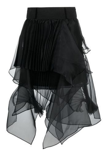 sacai Asymmetrischer Rock - Schwarz