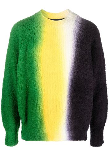 sacai brushed gradient-effect jumper - Grün